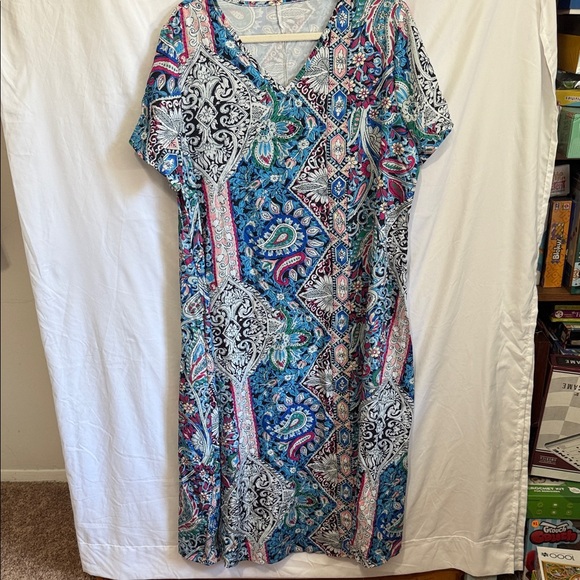 Colorful Paisley Maxi Dress - Picture 1 of 2
